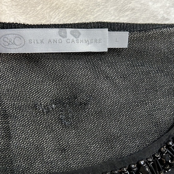 COPY - Silk and Cashmere Top Blouse size L - Picture 9 of 9